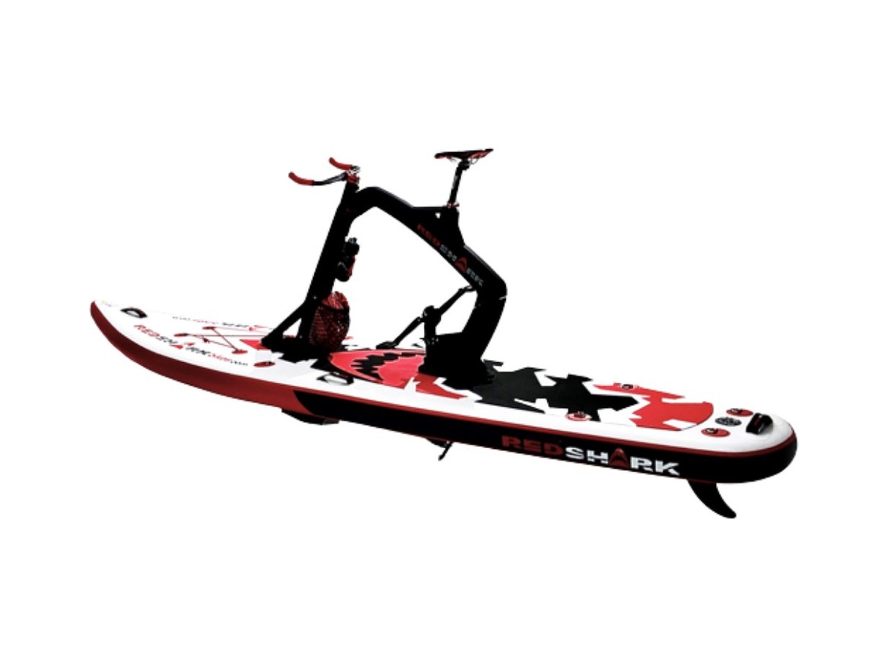 Red Shark Bike Fitness studiofoto op wit met compleet board en frame